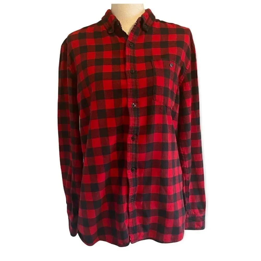 On The Road Buffalo Check Plaid Flannel Shirt